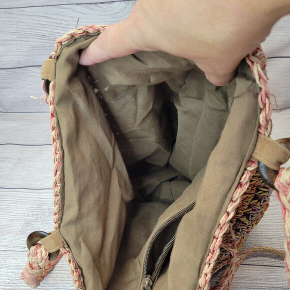 Cappelli Straworld Pastel Multi Color Lined Hobo Bag - Picture 9 of 13